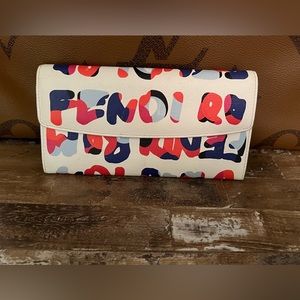 Fendi Multicolor Graffiti Roma Simply Wallet